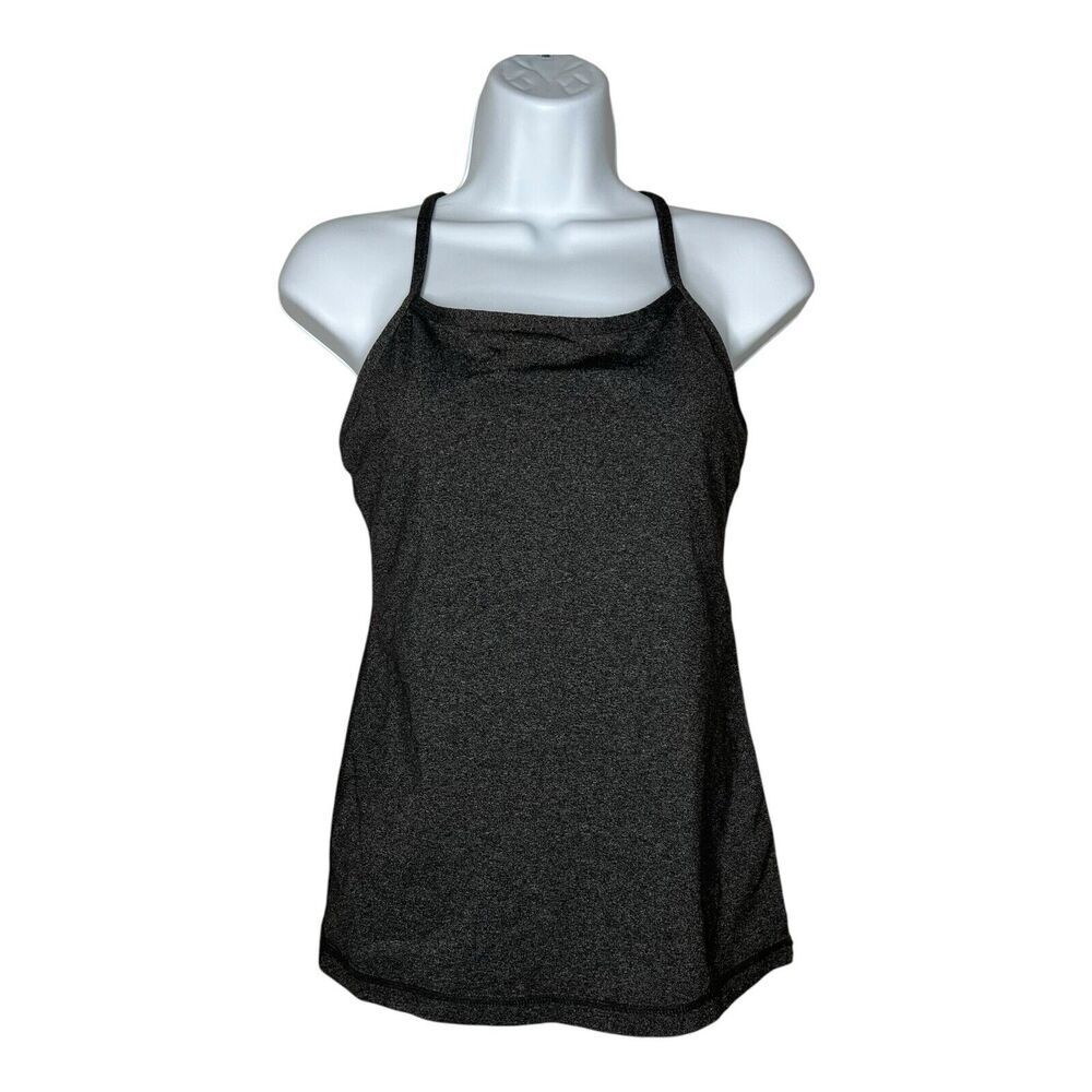 Lululemon Top Womens 8 Gray Strappy Tank Athletic Athleisure Gym Stretch Yoga